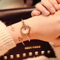 Fashion Bracelet Watches for Women Luxury Stainless Steel Retro Ladies Quartz Wristwatches Women Dress Clock 여자시계 Good Vibrations