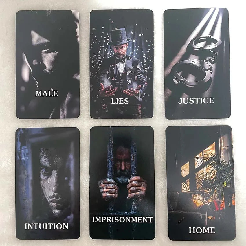 12x7cm True Crime Oracle Deck 80-cards, Divination Taro in Box Card Games Good Vibrations