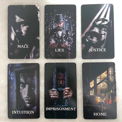 12x7cm True Crime Oracle Deck 80-cards, Divination Taro in Box Card Games Good Vibrations