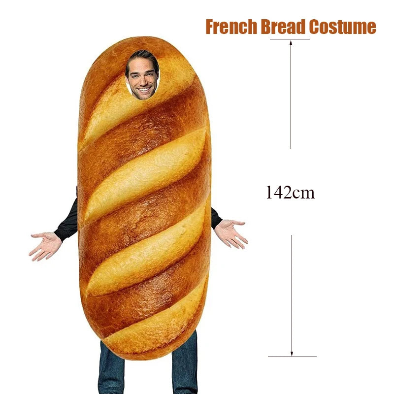 Unisex Women Men Hot Dog Baguette Chili Cupcake Tuna Croissant Potato Pizza Donut Fancy Dress Up Adult Couple Halloween Costume Good Vibrations