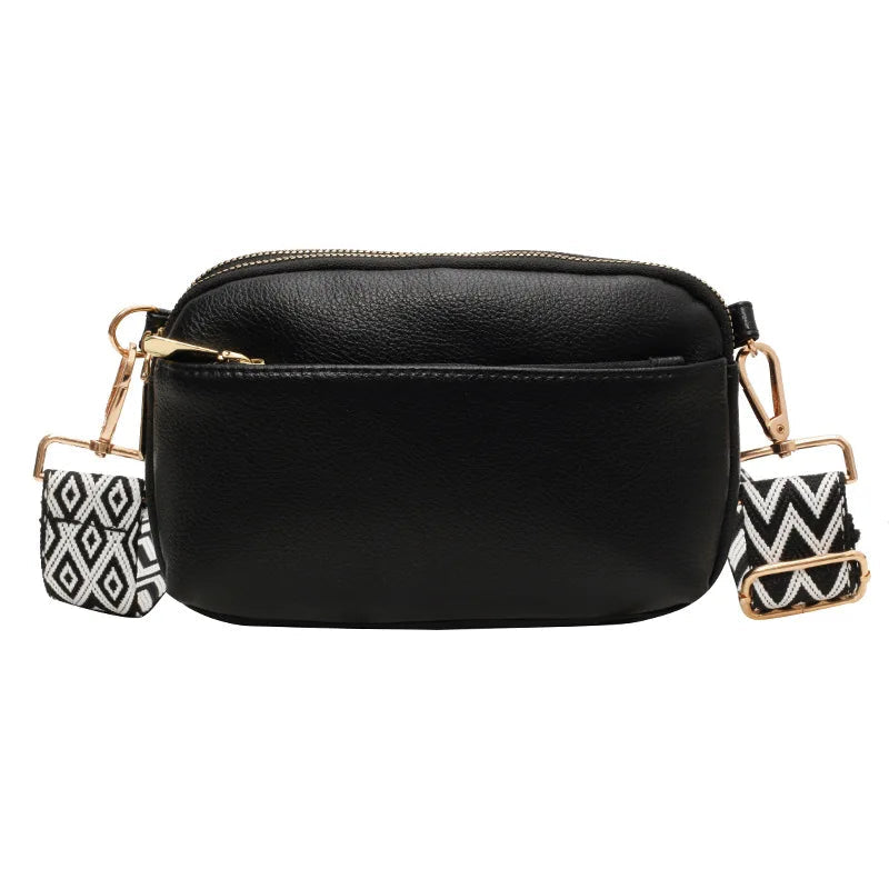 Motorcycle Simple Solid Color Crossbody Bag Shoulder Bag, Women Casual Handbag,Fashionable PU with Phon E Wallet Good Vibrations