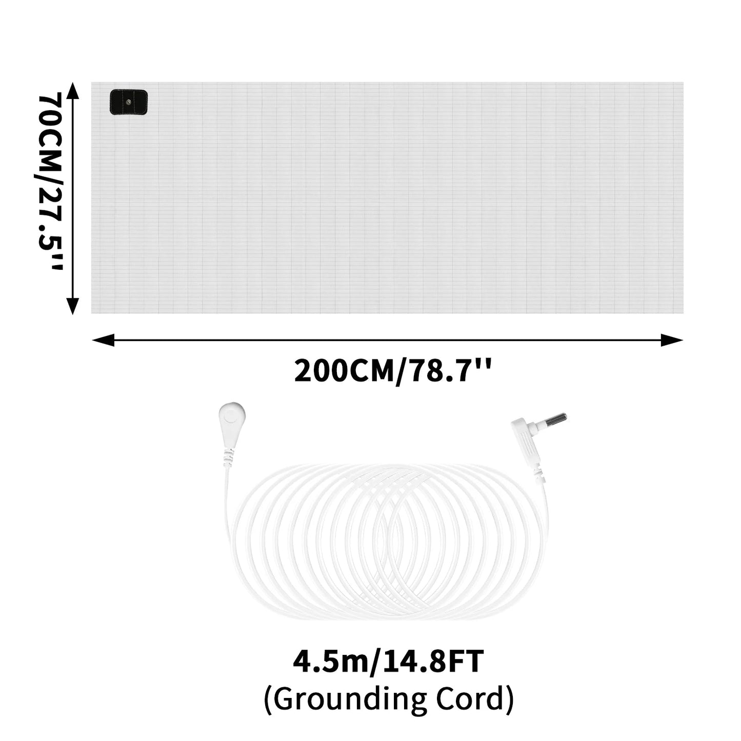 Grounding Bed Sheet Anti-static Grounding Sheet Conductive 95% Cotton and 5% Soft Silver Fiber Flat Sheets Sleep Bed Mat Good Vibrations
