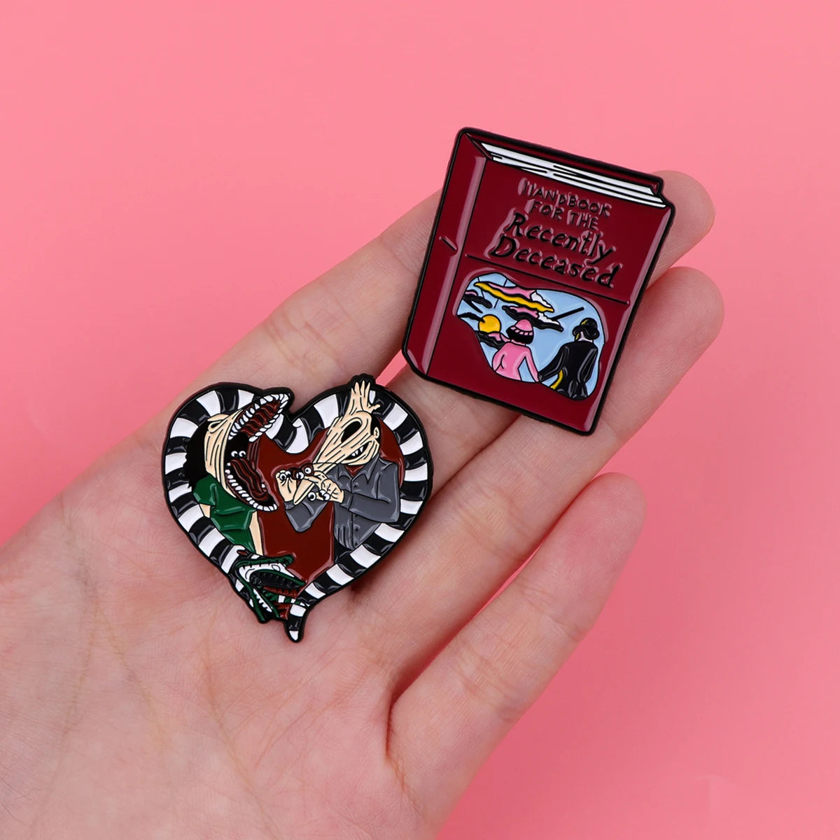 Halloween Accessories Horror Series Enamel Pin Men Women Lapel Pins for Backpack Iron Badges Brooch for Clothes Holiday Gifts Good Vibrations