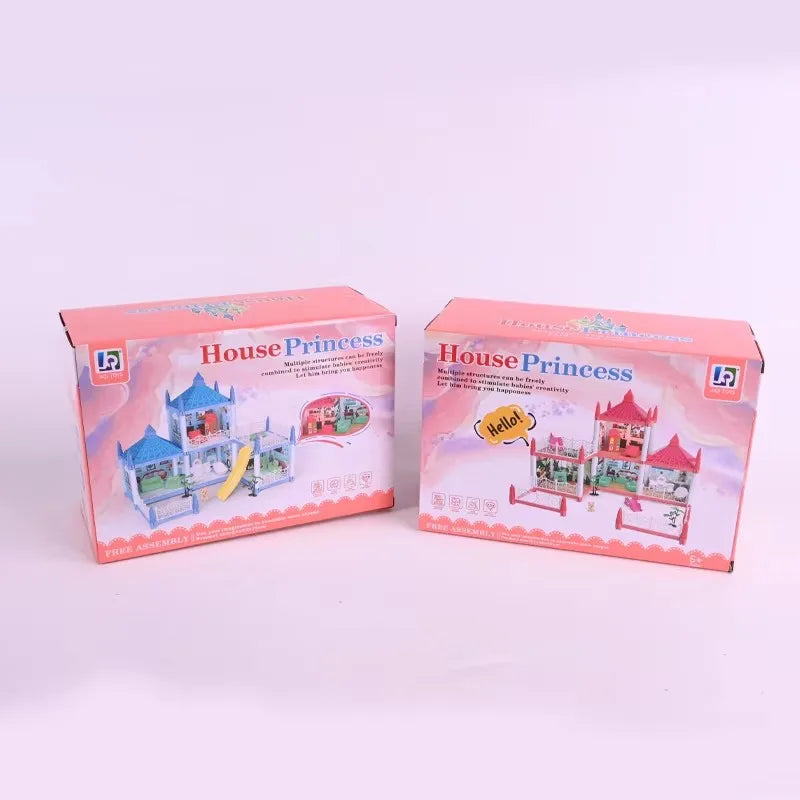 Doll Houses 3D Assembled DIY Miniatures Dollhouse Accessories Villa Princess Castle withGirl Birthday Gift Toy House Good Vibrations