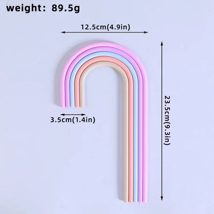 Rainbow Cake Toppers Cake Decorations for Wedding Baby Shower Girls Boys Rainbow Theme Birthday Party Supplies Good Vibrations