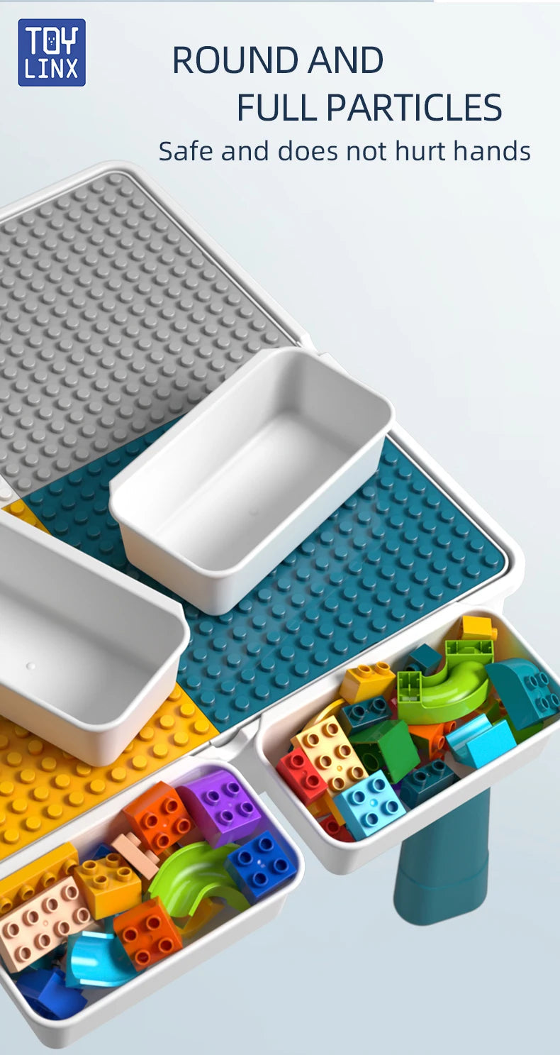 Large Size Blocks Compatible with Large Classic Blocks, Water Table,Sand Table and Blocks Table for Kids Activity Good Vibrations