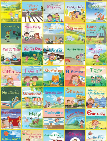60 Books/Set Children's English Early Learning Picture Book Graded Reading Storybook Enlightenment Cognitive Tale Bedtime Story Good Vibrations