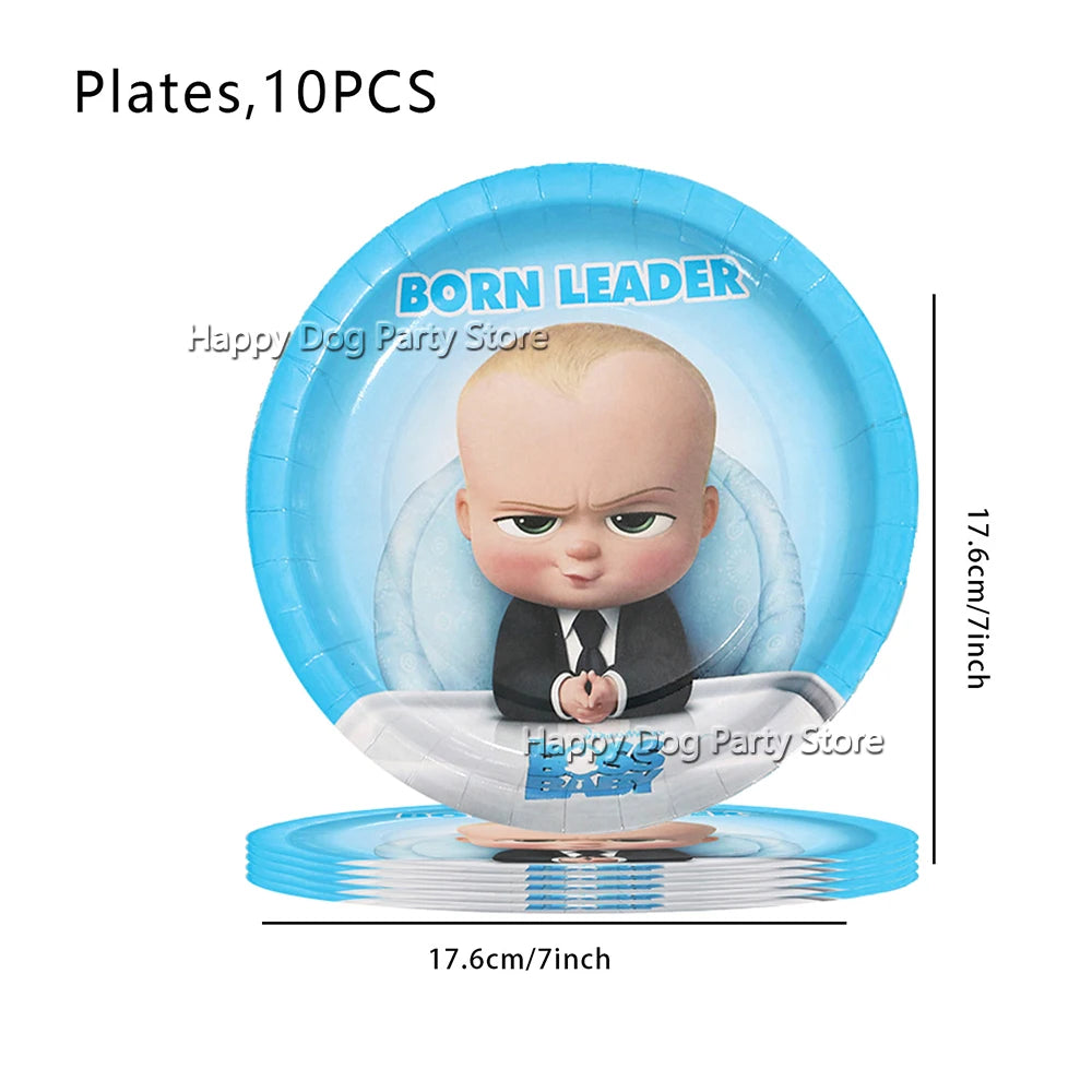 Baby Boy Party Decoration Banner Tableware Supplies Paper Boy DIY Cake Topper Birthday Foil Balloons Kit Accessory Gift Bags Good Vibrations