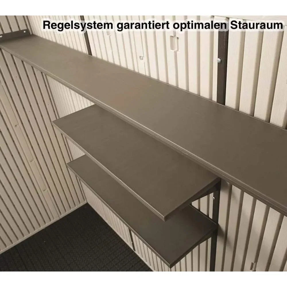 Customizable-LIFETIME 6405 Outdoor Storage Shed With Window, Skylights, And Shelving, 8 By 10 Feet Good Vibrations