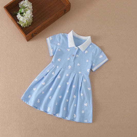 Girls Clothes 2025 New Summer Princess Dresses Short Sleeve Kids Dress Baby Dresses for Children Clothing 2-6Y Good Vibrations