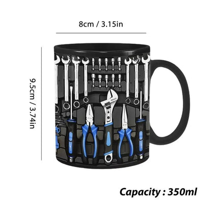 Mechanician Mug Funny Black Ceramic Mug For Coffee Large Tea And Coffee Cup Black Ceramic Mug For Whiskey Juice Wine Beer Soup Good Vibrations