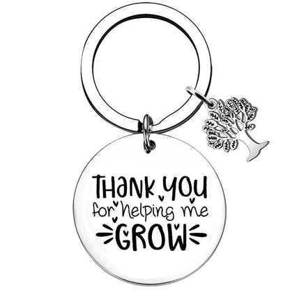 New Teacher Appreciation Gift Keychain Pendant  Graduation Key Chains Keyrings Gift Teachers Plant Seeds That Grow Forever Good Vibrations