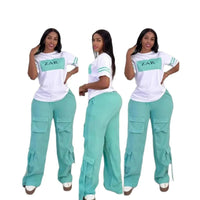 Casual Printed Multi-Pocket Workwear Set Free Shipping Women's Skirt Suiting Ensemble from Mainland China AE Stock Good Vibrations