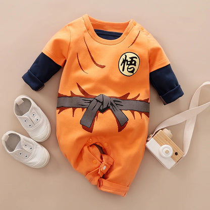 Newborn Baby Anime Cape Style Children Long Sleeve Cotton Bodysuit, Cute Kids Boys Girls Romper Good Vibrations