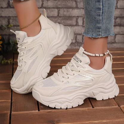 Women Outdoor Tennis Platform Sports Shoes for Women Lightweight Designer Shoes Women Sneakers Spring Fashion Chunky Sneakers Good Vibrations