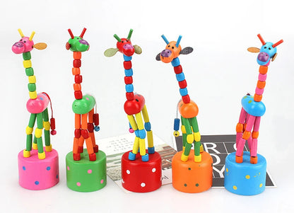 Montessori Toys Educational Wooden Toys for Children Early Learning Exercise Baby Fingers Flexible Materials Giraffe Toy Gifts Good Vibrations