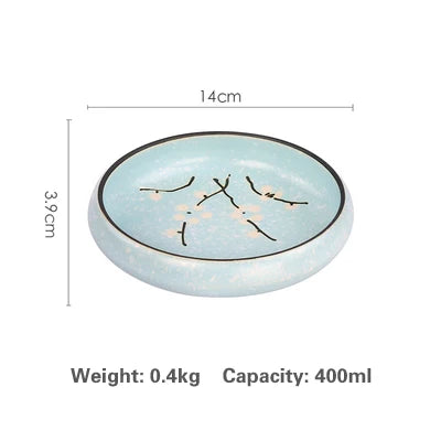 14cm hot sell Creative retro ceramic sushi dishes tray Sauce Chili pepper snacks small dishes gold plates set dinner dishes sets Good Vibrations