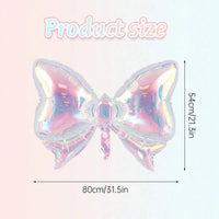 2 Pack Rainbow Transparent Bow Balloons Wedding Gender Reveal Baby Shower Birthday Party Valentine's Day Good Vibrations