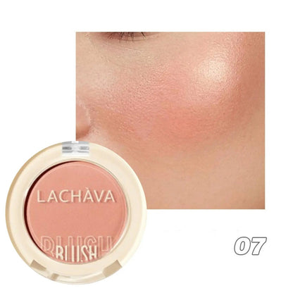 1PC Monochrome Blush Palette, Low Saturation Powder, Matte Effect, Pink/red, Long-lasting, Suitable for Date and Daily Needs Good Vibrations