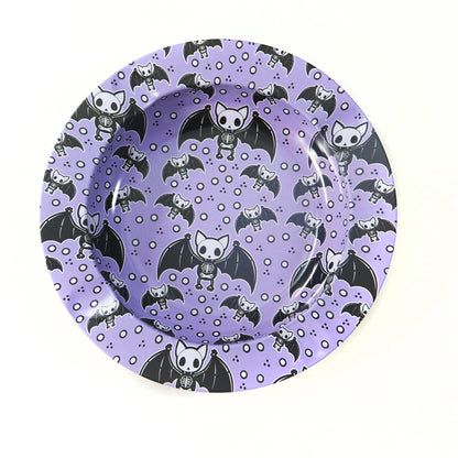 Cartoon Metal Rolling Tray - round Tobacco Herb Ashtray Creative Cigarette Holder Smoking Accessories Good Vibrations