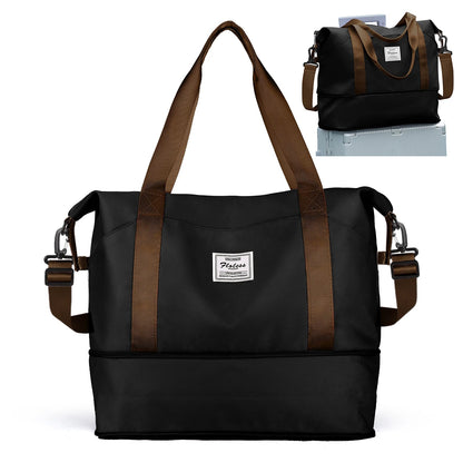 Expandable Travel Duffle Bag for Women Carry On, Weekender Overnight Shoulder Bag,Gym Tote Bag Wet Pocket Delivery Hospital Bag Good Vibrations