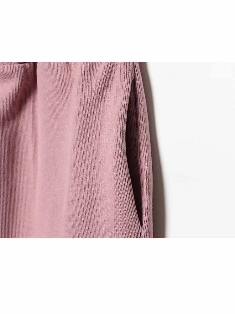 HH Woman Spring Fashion Long Sleeves Round Neck Hooded Sweatshirt + Mid-Rise Elasticity Trousers Female Casual Two Piece Set Good Vibrations