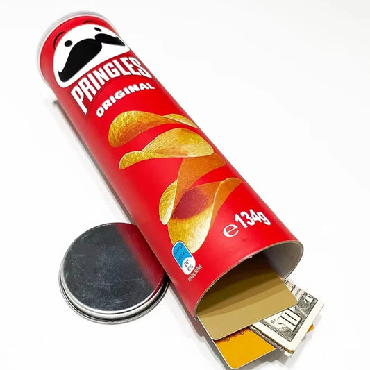 Tortilla flavoured corn chips diversion safe stash box with hidden compartment.