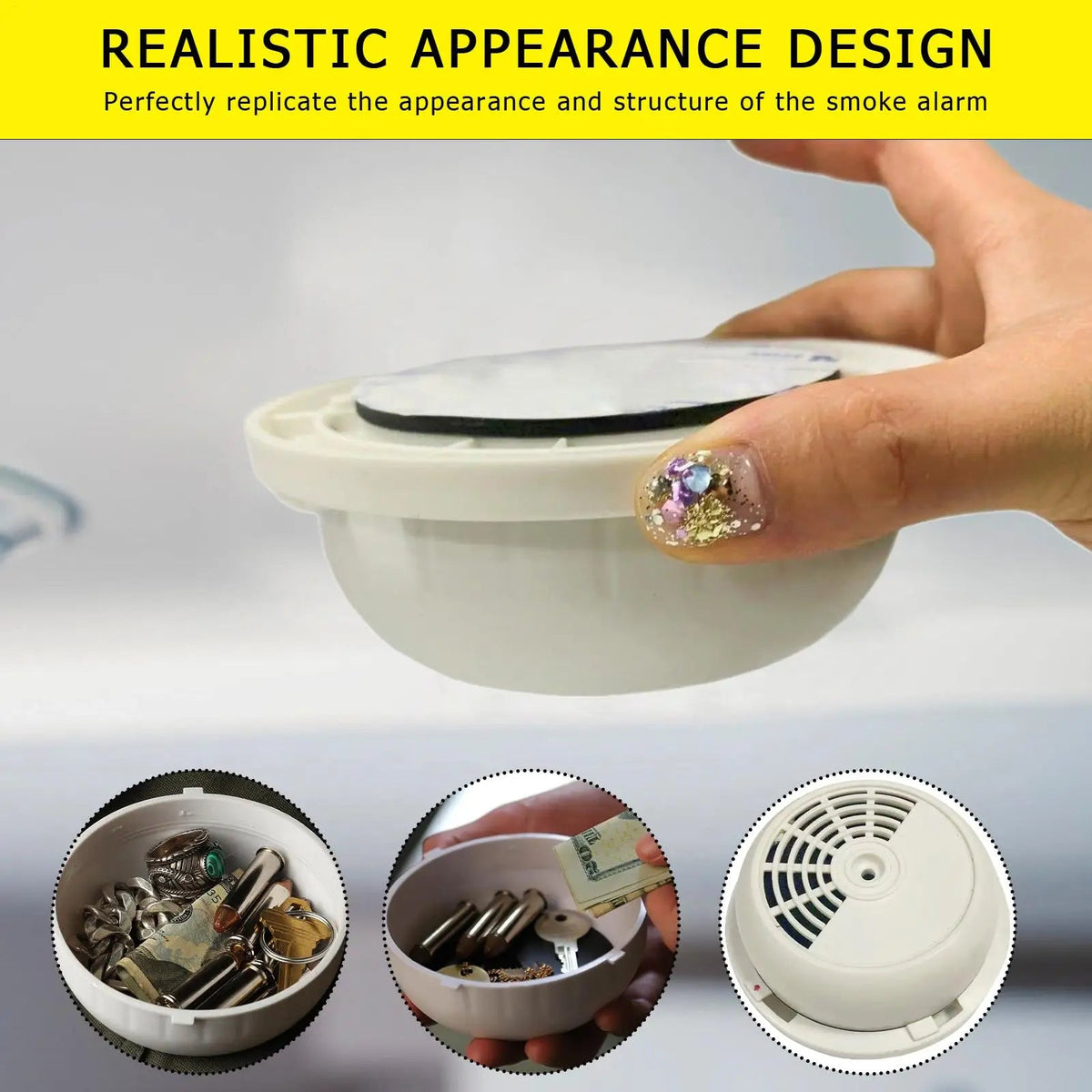 Secret Stash Box Alarm Security Can Hidded Storage Container No Drill Installation Jewelry Money Hider Wall Decor Home Safe Good Vibrations