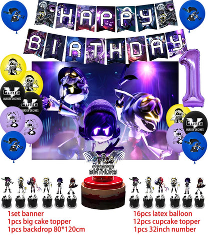 Murdered Drones Birthday Party Decoration Balloon Backdrop Cake Topper Murdered Drones Birthday Party Supplies Baby Shower Good Vibrations