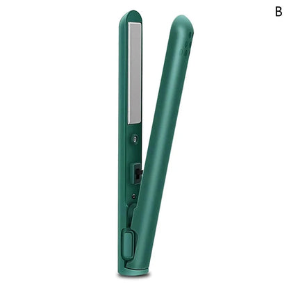 Curling Iron Straightener Usb Rechargeable Hair Straightener Curler Portable Mini 2 In 1 Led Custom Ceramic Coating 25w Good Vibrations