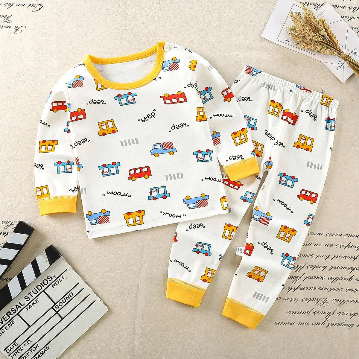 Kids Clothes Children Sets Children's Clothing Boys Girls CottonAutumn winter Clothing Pants Sleepwear Underwear Christmas Gift Good Vibrations