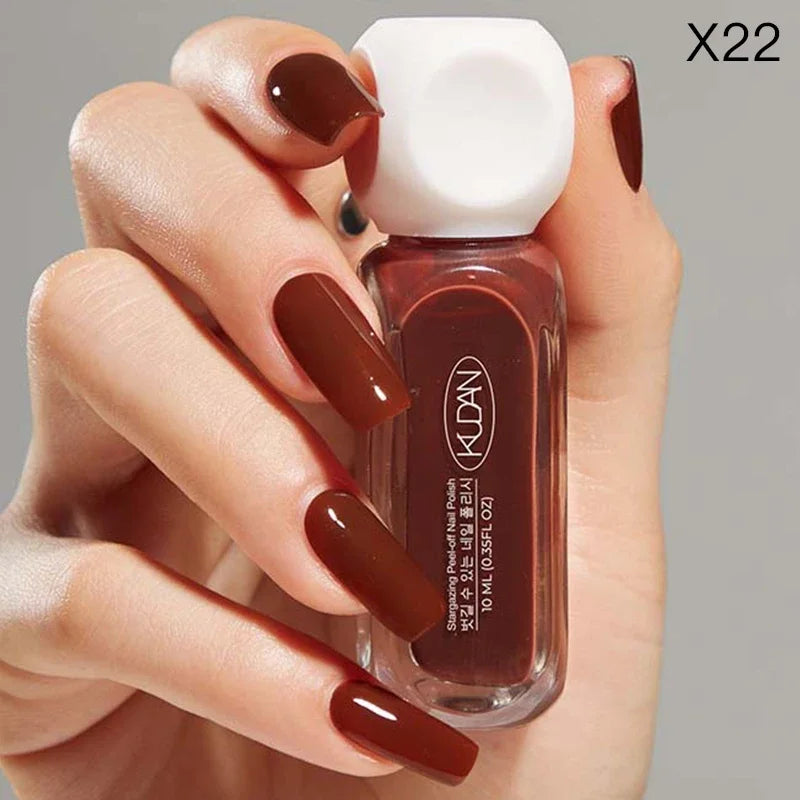 10ml Peel Off Water-Based Starry Nail Polish Fast Drying Long-Lasting Healthy And Brightening Effect No Need Lamp Cure Good Vibrations