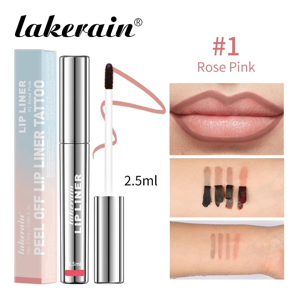Waterproof Lip Liner Peel Off Tattoo Lipgloss Waterproof Long Lasting Matte Lip Tint Brown Contour Tear-off Lips Stain Cosmetic Good Vibrations