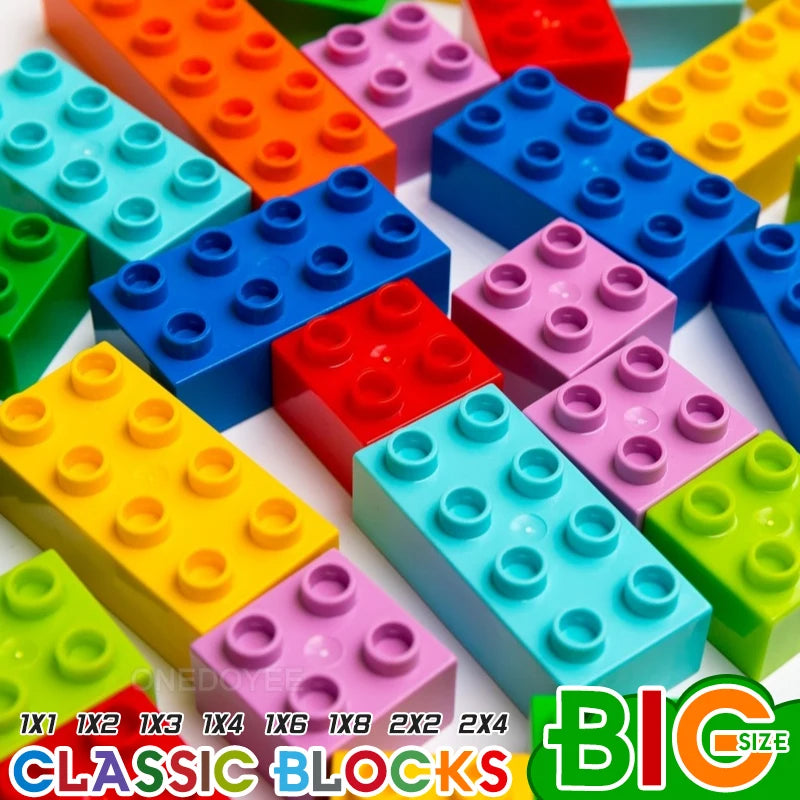 NEW Big Building Blocks For Toddlers Baby Large Classic Building Bricks Set Toys Kids Christmas Gift Compatible With Major Brand Good Vibrations