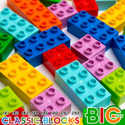 NEW Big Building Blocks For Toddlers Baby Large Classic Building Bricks Set Toys Kids Christmas Gift Compatible With Major Brand Good Vibrations