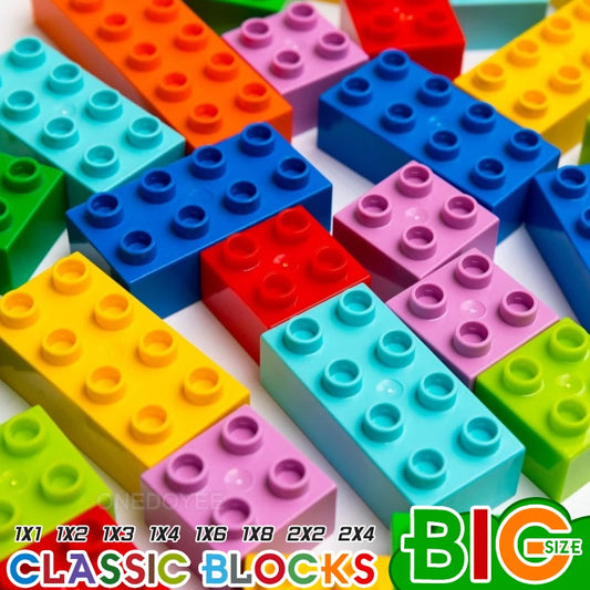 NEW Big Building Blocks For Toddlers Baby Large Classic Building Bricks Set Toys Kids Christmas Gift Compatible With Major Brand Good Vibrations