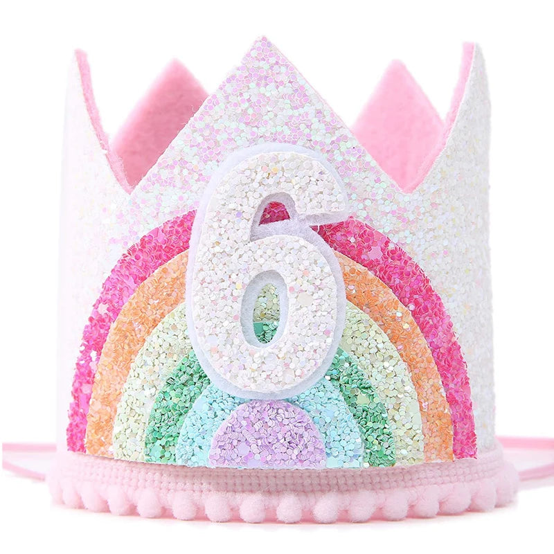 1st Birthday Party Decor Hat Kids 1 2 3 Year Happy Birthday Boy Girl Crown Hat First Happy Birthday Party Baby Shower Decoration Good Vibrations