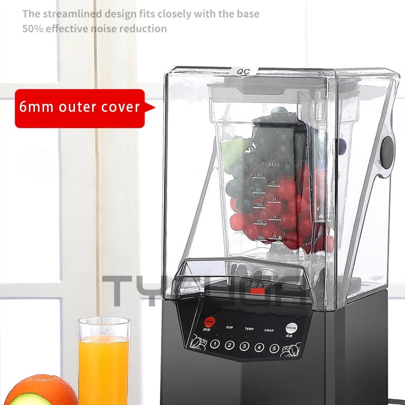 Commercial Blender Electric Ninja blender Fruit Food Ice Crusher Processor Smoothies Juicer Maker Crusher Grain Grinder 110-220V Good Vibrations