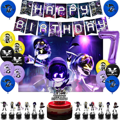 Murdered Drones Birthday Party Decoration Balloon Backdrop Cake Topper Murdered Drones Birthday Party Supplies Baby Shower Good Vibrations