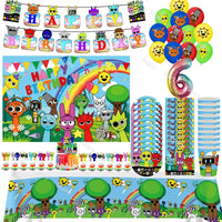 Incredibox Sprunki Birthday Party Decoration Balloon Tableware Backdrop Cake Topper Split Sales Sprunki Birthday Party Supplies Good Vibrations