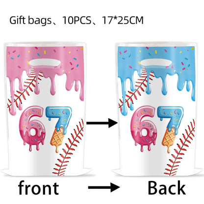 67 Baseball Birthday Party Supplies With Handbag for Party Decoration Set Festival Party Supplies,Eco-friendly Handbag HeavyDuty Good Vibrations