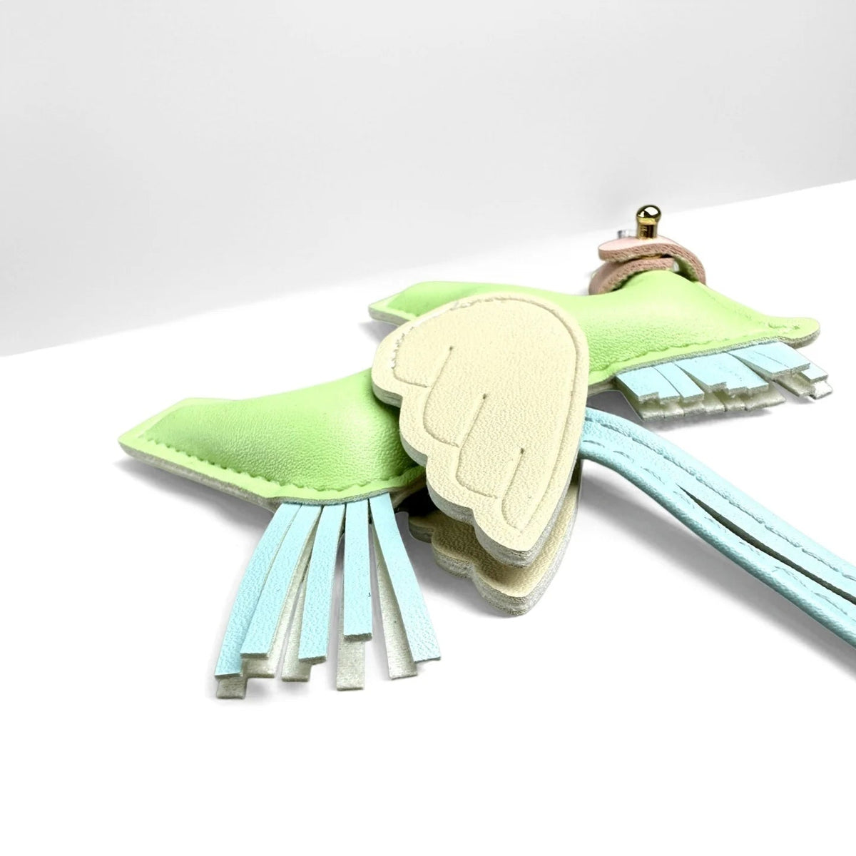 Elegant Winged Pony Keychain with Detachable Mouth Strap | Hand-Stitched Premium PU Leather Bag Charm with Plush Filling, Gift Good Vibrations