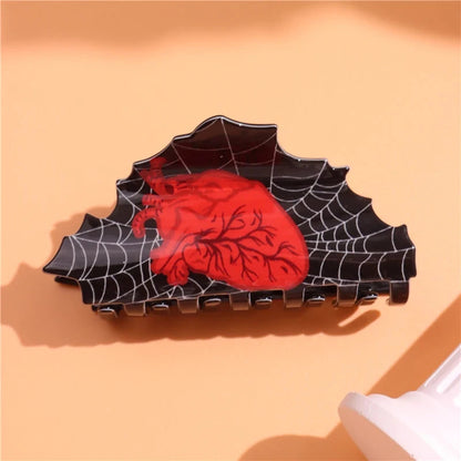 Halloween Hair Accessories Ghost Hair Clip for Women Girls Red Horns Hairpin Skull Claw Y2K Gothic Hair Jewelry 2023 New HangZhi Good Vibrations