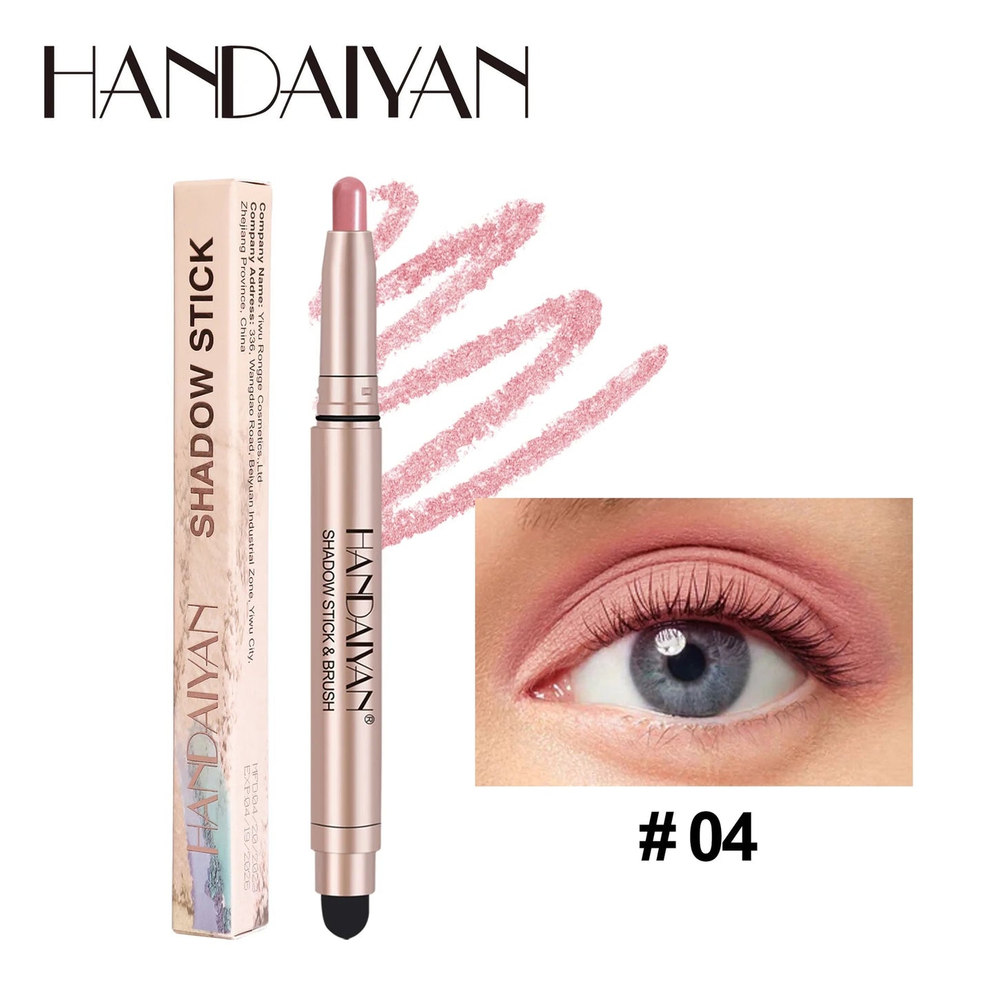 Double-head Eyeshadow Stick Pink Brown Green Black Eyeshadow Pen High Gloss Pearly Metallic Eye Shadow Sticks Waterproof Make Up Good Vibrations