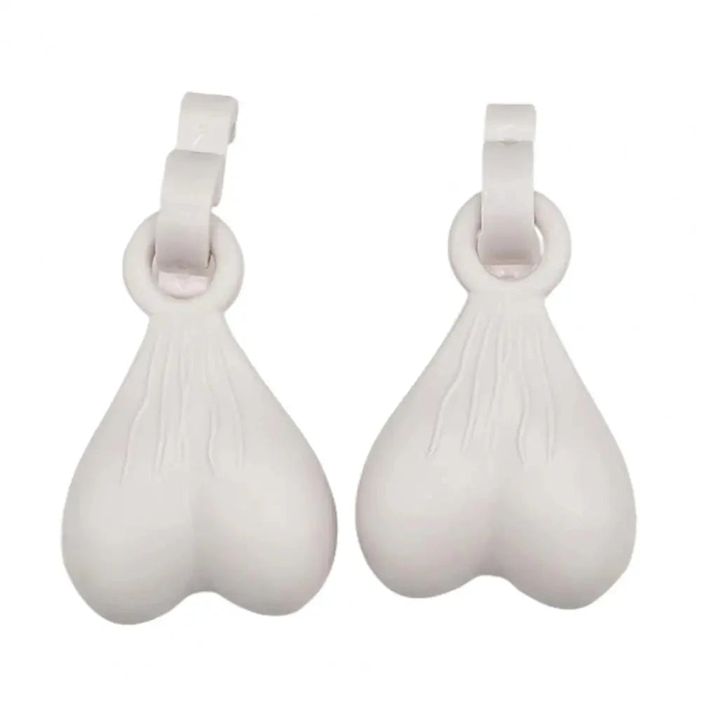 2Pcs Resin Croc Balls Shoe Charm Hanging Pendant Outdoor Sandals Novelty Testis Funny Sandal Shoes Ball Ornaments Shoe Buckle Good Vibrations