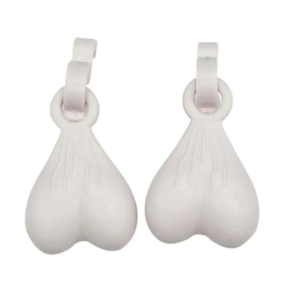 2Pcs Resin Croc Balls Shoe Charm Hanging Pendant Outdoor Sandals Novelty Testis Funny Sandal Shoes Ball Ornaments Shoe Buckle Good Vibrations