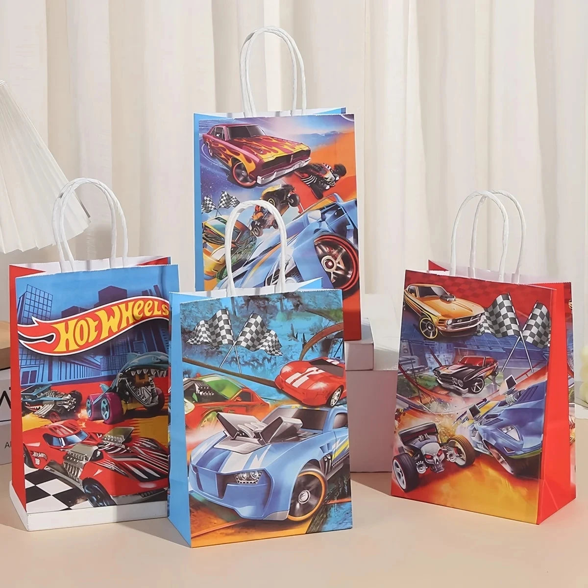 Car Kids Birthday Party Decoration Boys Birthday Supplies Paper Cup Plate Cutlery Cars Balloons Cake Flag Party Children's Gifts Good Vibrations