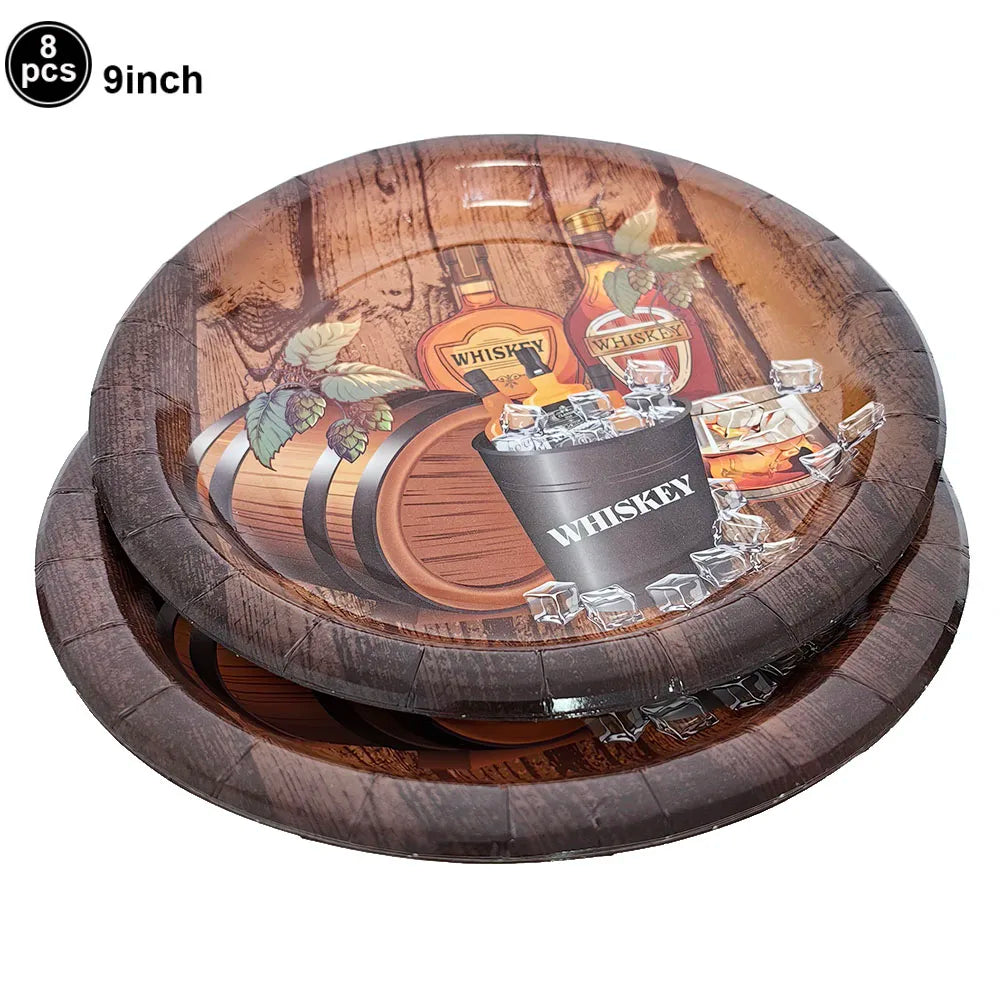 Whiskey Birthday Party Decorations Balloons Hanging Swirls Tablecloth Beers 30th 40th 50th Whiskey Birthdayy Party Decorations Good Vibrations