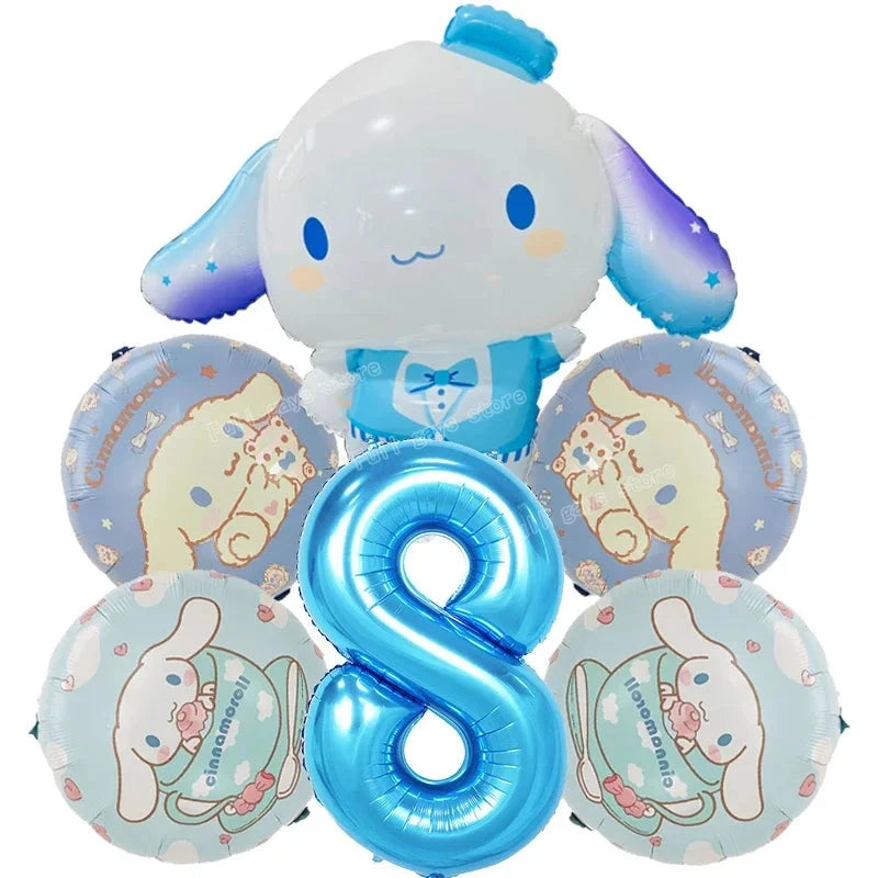 Cinnamoroll Theme Party Supplies Kids Birthday Christmas Decorations Gift Bag Ballons Banner Cake Topper Tableware Accessories Good Vibrations