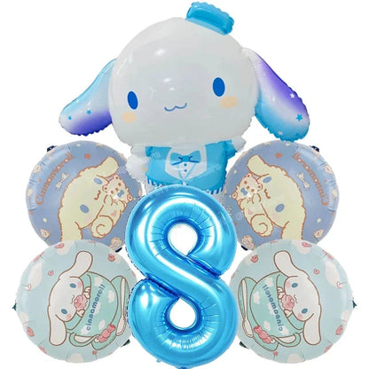 Cinnamoroll Theme Party Supplies Kids Birthday Christmas Decorations Gift Bag Ballons Banner Cake Topper Tableware Accessories Good Vibrations